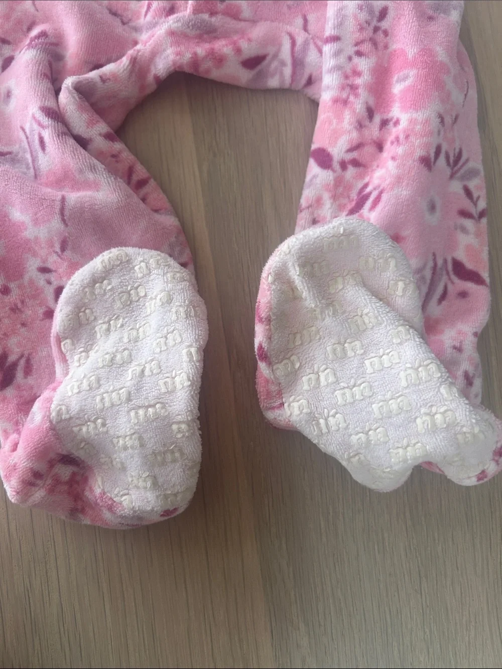 Magnetic Me Pink Floral Ruffle Magnetic Footie Pajamas 12-18M